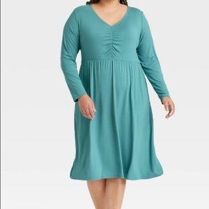 NWOT Ava & Viv Teal Dress